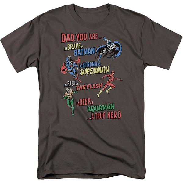 En Ægte Helt Justice League Fars Dag T-Shirt S