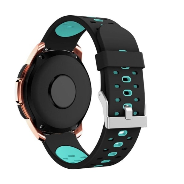 Garmin Forerunner 245 to-fargede silikon armbånd - Svart / Cyan Svart