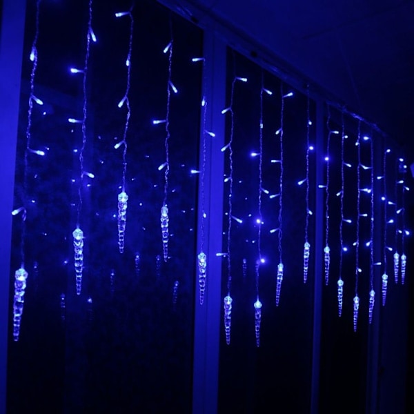 LED isops-lysstrenge til jul, indendørs krystal is-lysstrenge til julepynt, vinterhimmelvindue feriepynt