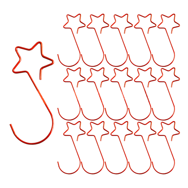 Juletrær Ornament Holdere Dekorative Jern Tråd Henger Stjerneformet for Juletre Hjem Dekor 200 Stykker