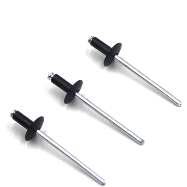 50 stk Store Flange Aluminium Blindnitter 3,2 mm x 8 mm Pakke med 50 (Sort)