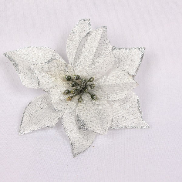 /#/(Blå) 45 stk. juleblomst dekorationer glitter juleblomst/#/