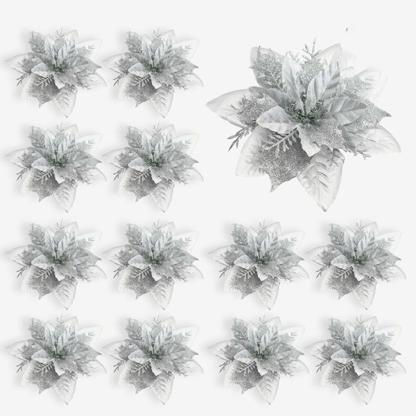 #13 Juletrærblomster med paljetter - Julepynt