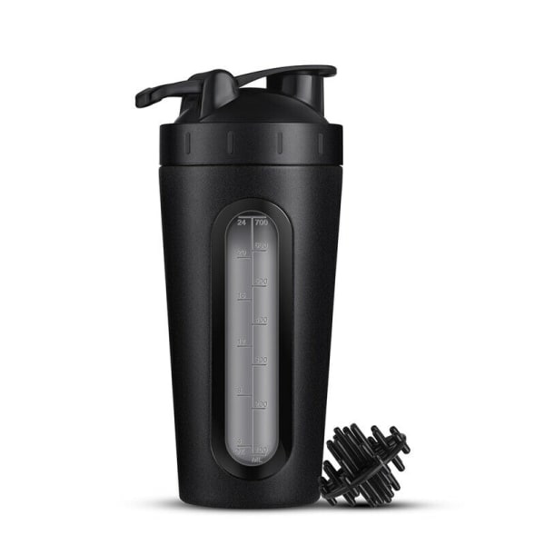Shaker i rustfritt stål, 700 ml - Svart Svart