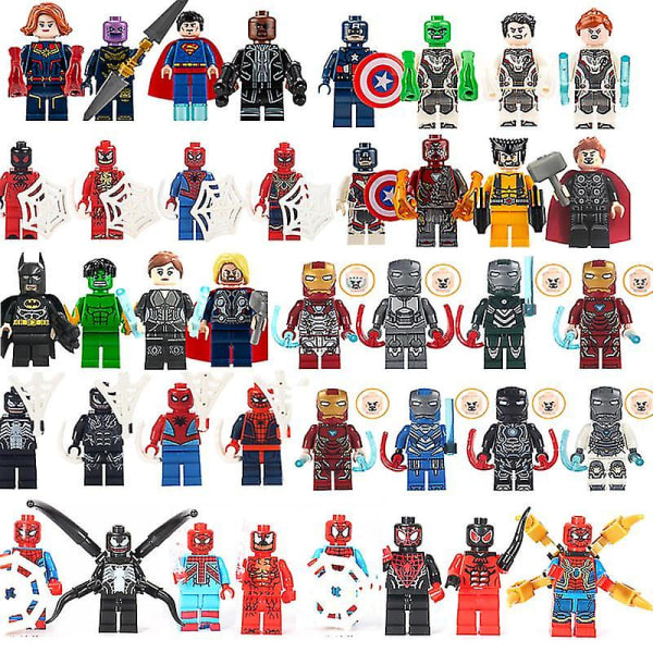 40 stk. Avengers Minifigurer Byggeklodser Legetøj Actionfigurer Sæt til Børn Fans Fødselsdagsgaver