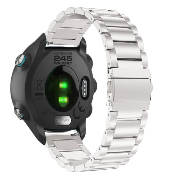 Garmin Forerunner 245 Armband i Rostfritt Stål med Tre Pärlor - Silver Silvergrå