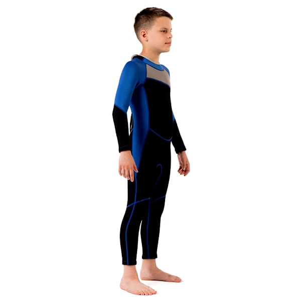 HISEA Neopren En-dels Dräkt Långärmad Barn Pojke Vattentät Dräkt Håll Varmt för Snorkling Surfing M125(M125 12 Storlekar)