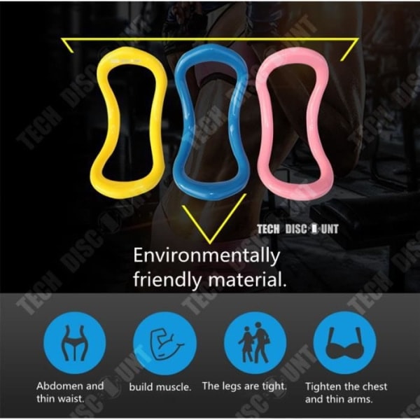 TD® Cirkel Yoga Pilates Stræk Ring Fitness Sport Modstandstræning Elastisk Sele Elastisk Bånd Tonende Kropsforlængelse