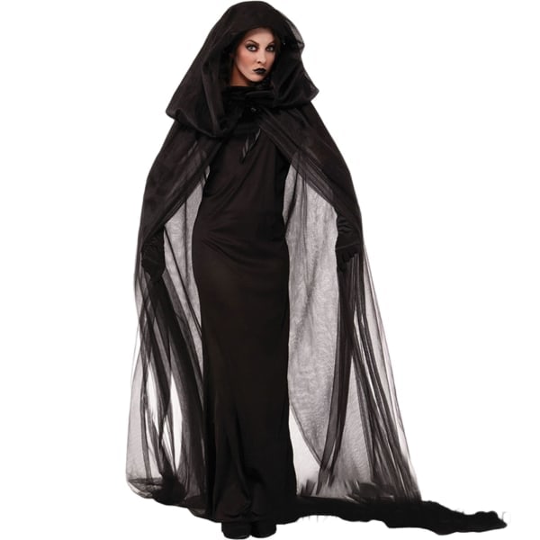 REMAKE IC 2023 Halloween tøj spøgelsesbrud heks vampyr cosplay. Sort S