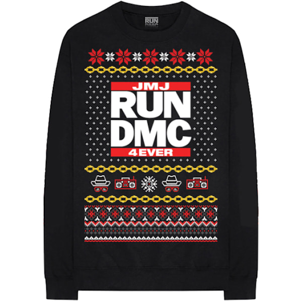 Run DMC Unisex Adult Christmas Sweatshirt M Black Black M