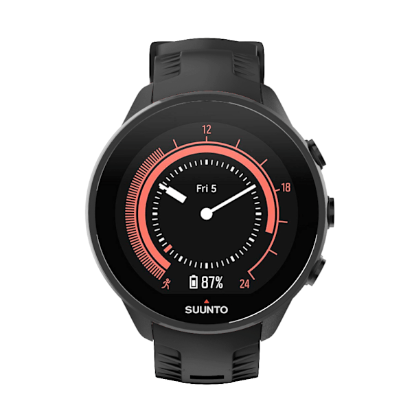 INF Suunto Spartan Sport Wrist HR/9 Bar/9/D5/7 armband (24 mm) silikonmodell 2 Svart