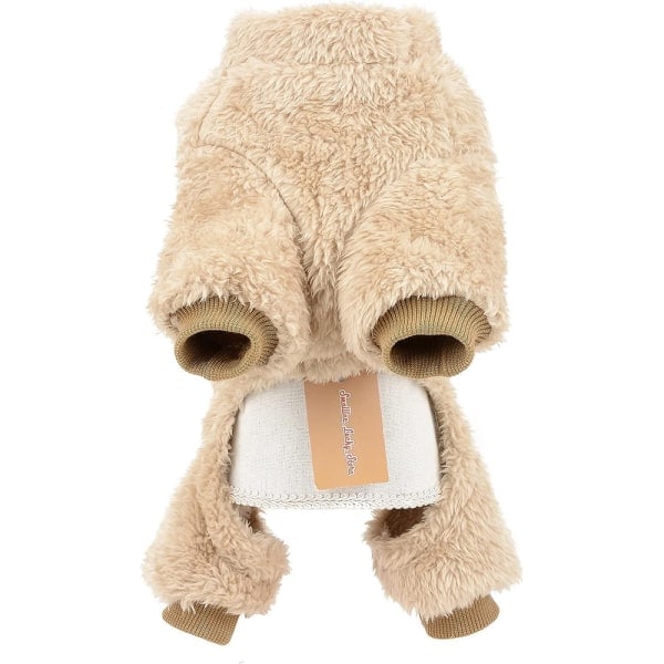 REMAKE Sherpa Fleece Husdjurspjjamaser med D-ring för små hundar och katter Valp Sweatshirt Pjjamaser Jumpsuit Mjuk kappa Yorkie Chihuahua Varma vinterkläder...