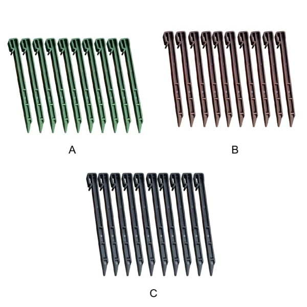 50-pack/parti Durable landskapskanter för växtstöd Svart+50st