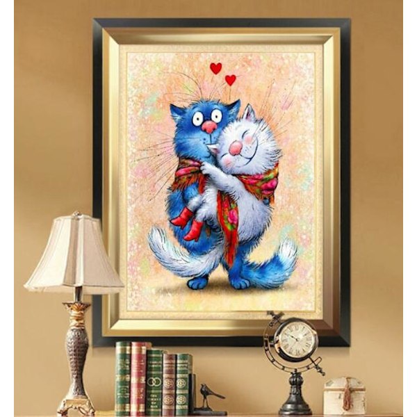 Fargekatt diamantmaleri (30*40 cm)