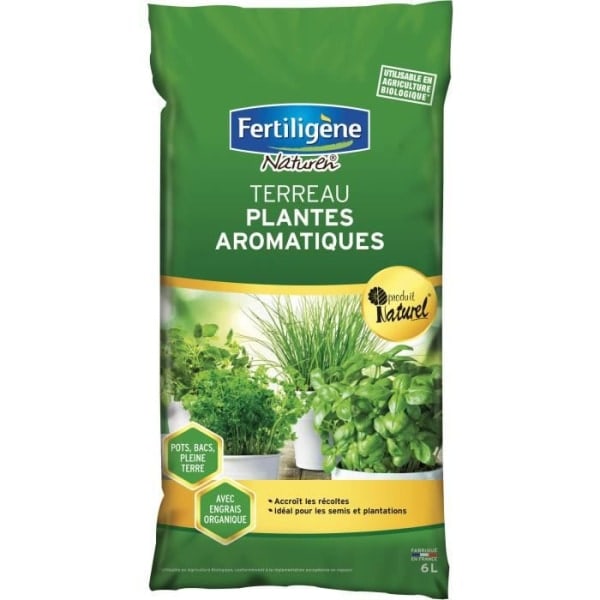 FERTILIGENE - Aromatisk krukväxtjord 6L
