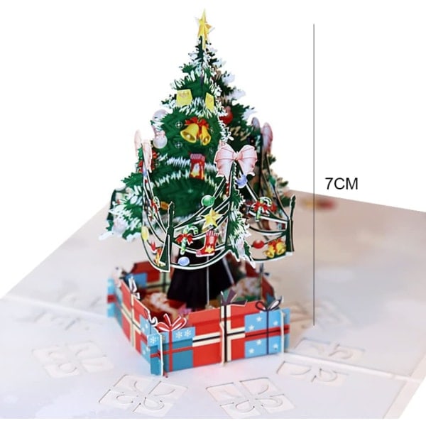 10 stk 3D Julekort med Julehilsener, Pop Up Julekort, Julegavekort til Jul, Vinter