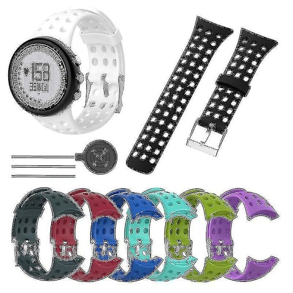 Silikonerstatningsarmbånd for Suunto M1 M2 M4 M5-serien Fitness Watt Cyan