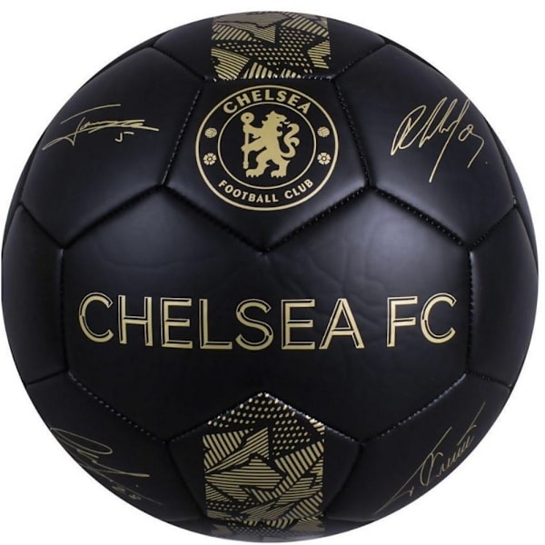 Chelsea FC Phantom Signature Fodbold 5 Sort/Guld Sort/Guld 5