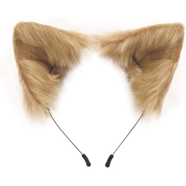 REMAKE Fox ears headband headband clothing accessories for cosplay party (Khaki) Khaki