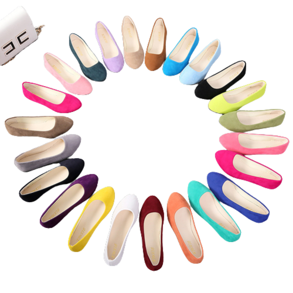 Spisse Sko Enkle Sko Dame Flats Lett Damesko Brun