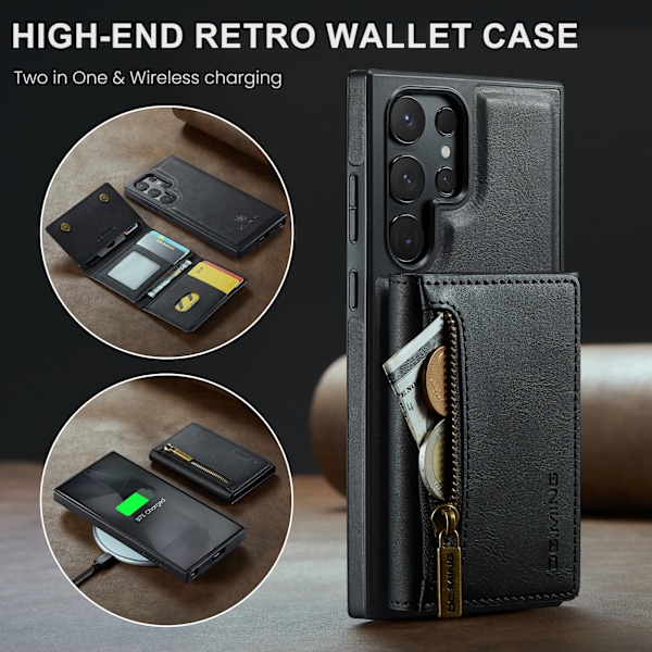 Samsung S24 FE Etui med RFID Beskyttelse / Magnetisk Wallet Etui med Kortholder