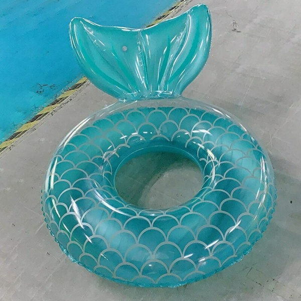 latable Sjöjungfru latable Pool Float - Strand- och Vattendekoration för Sommaren - Leksaker för Barn, 90cm, 1 Styck, Grön