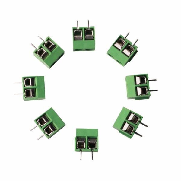 100 st lödterminalblock 5mm, PCB skruvterminalblock kretskort 2-polig (stift) och 3-polig (stift)