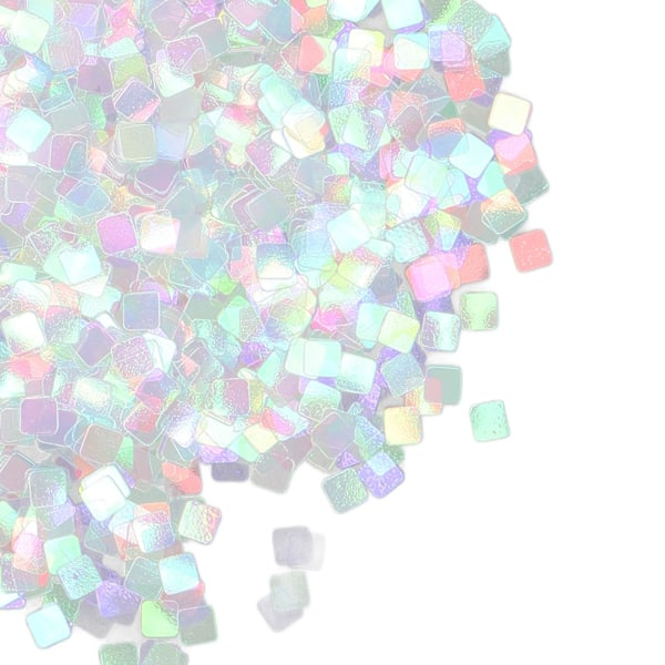 Neglekunst Glitter Sequins DIY Skinnende Firkantede Negle Pailletter Flager Dekorationer til Julefest 1.8oz