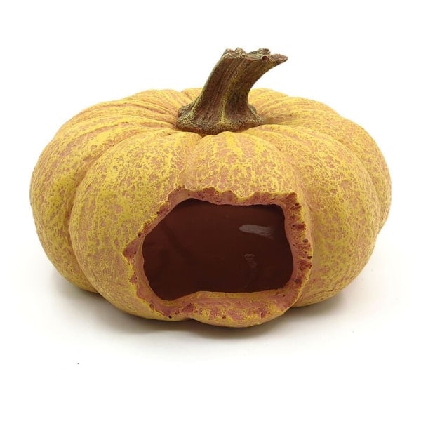 17X11cm reptile and amphibian habitat light yellow 1pc pumpkin hiding place cave household outdoor yard,