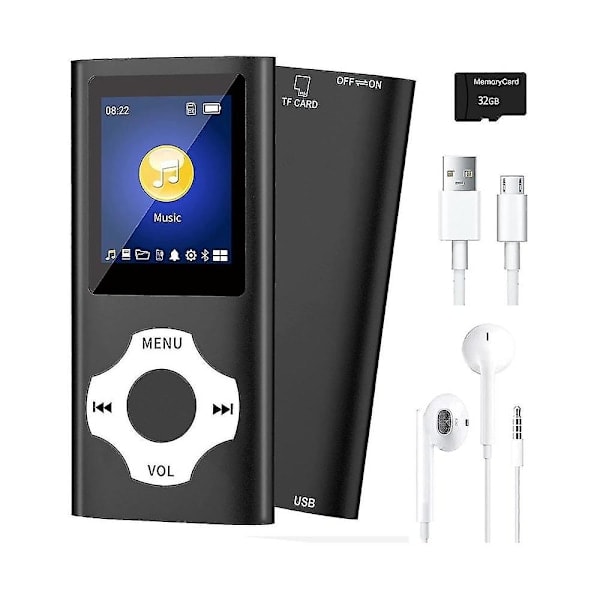 Bluetooth 5.0 MP3-spiller Bærbar HiFi Musikkspiller / Videospiller / Bildeviser / E-bokleser