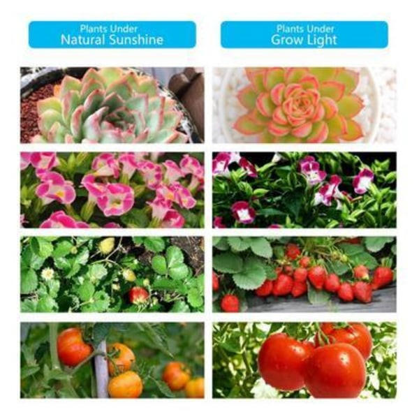 Plantelampe / plantebelysning med 2 fleksible LED-rør