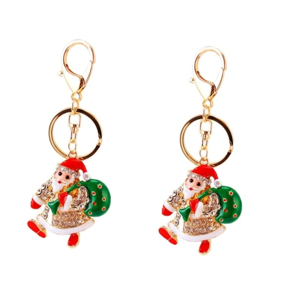 Julegaver 2 stk Julenissen Julegave bilnøkkelring Julenisse dukke nøkkelring ring Julenissen nøkkelring God Jul nøkkelringer ringer