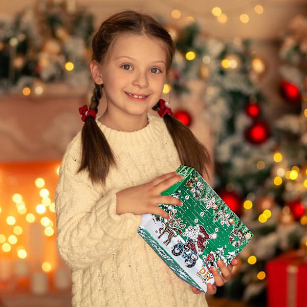 Adventskalender 2023 Diamantmaling Nøkkelring, 24 Dagers Julekalender, Overraskelsesgave Til Barn 7-12 År