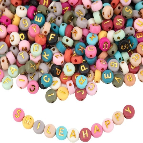 REMAKE 1000 pcs Alphabet Beads Letter Alphabet Spacer