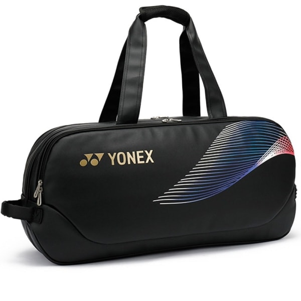 REMAKE Badminton bag for men Waterproof sports bag in soft leather Black