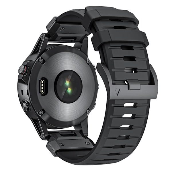 26mm Urrem til Garmin Fenix 3/5/5X/6X/7X Sort