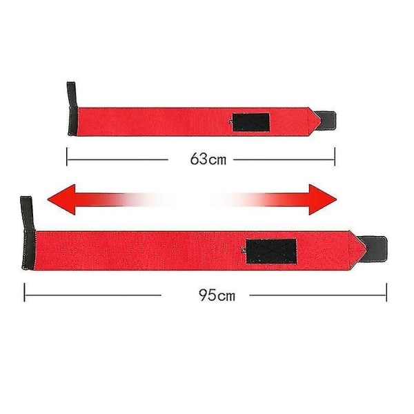 Viktlyftningshandledsskydd Elastiskt Andningsbart Handledsskydd Bandage, Röd