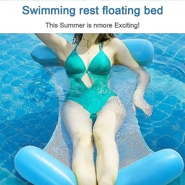 Uppblåsbar flytande vattenhängmatta pool lounge säng simstol vatten soffa säng