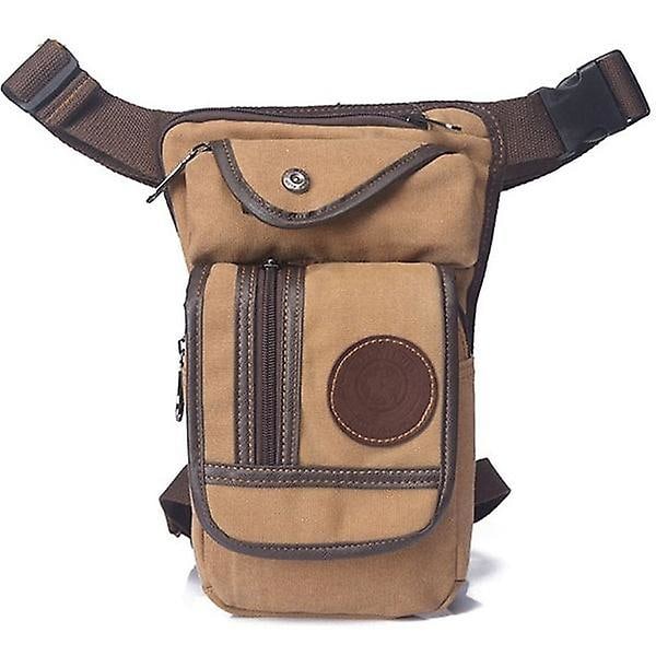 Canvas Benväsk Fanny Pack Rider Midjeväskor (Khaki)