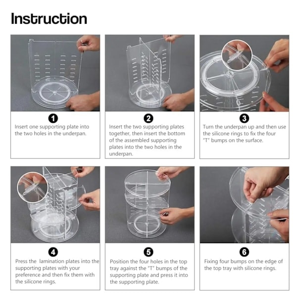 Roterende Makeup Stativ Organizer Transparent