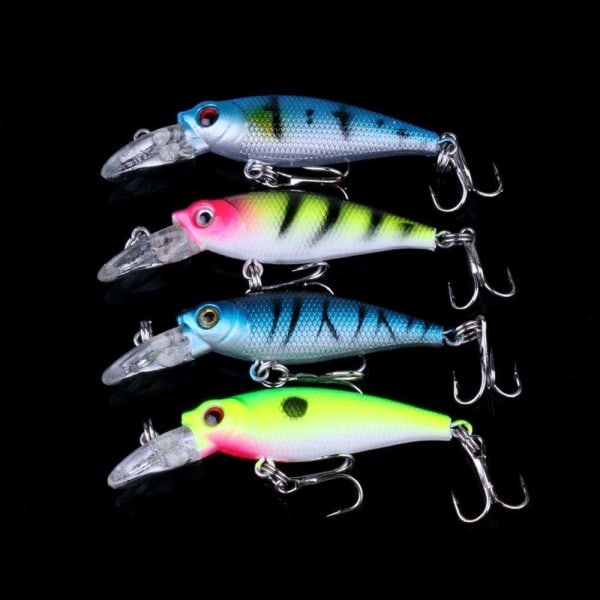 20-pack fiskebeten wobbler, Minnow blandade, Crankbait flerfärgade