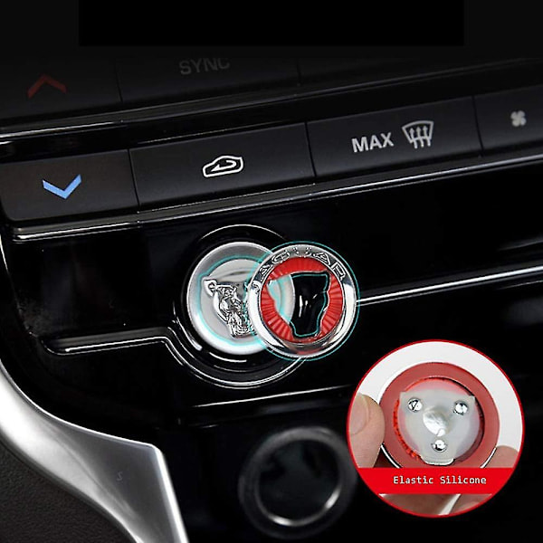 Nyckelfri bilmotor Start Stop-knappskydd för Jaguar XF XE XJ E-PACE F-PACE