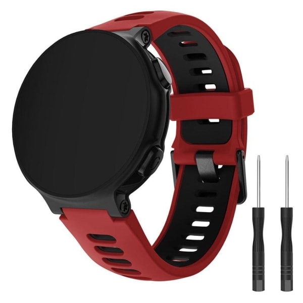 Garmin Forerunner 735XT / 220 / 230 / 235 / 620 / 630 Cool Silikon Urrem - Rød / Sort Rød