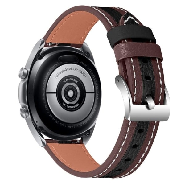 Garmin Forerunner 245 / 245 Music Armband i Ko-Läder med Färgsplicing - Brun / Svartbrun