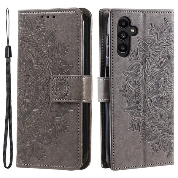 SKALO Samsung A55 5G Mandala Wallet Case - Grå