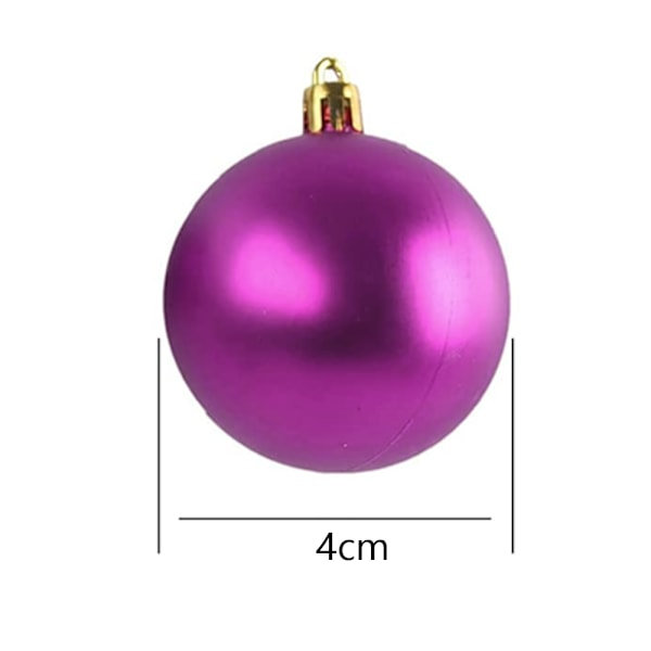 24 stk. 4 cm ubrækkelige juletræskugler til juletræ, bryllup, fødselsdagsfestdekoration