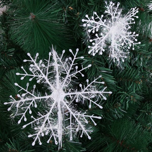 6 st 3D Snöflinga Julgransdekoration