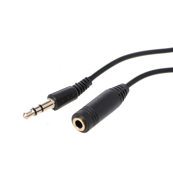 3,5 mm Han til Hun 3-polet Jack-stik Stereo Audio Aux Forlængerkabel 1m