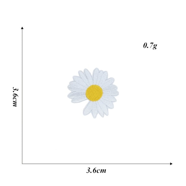 REMAKE Strykejern-på-lapp Sy-på-lapper Daisy Blomsterlapper 24 stykker Creat