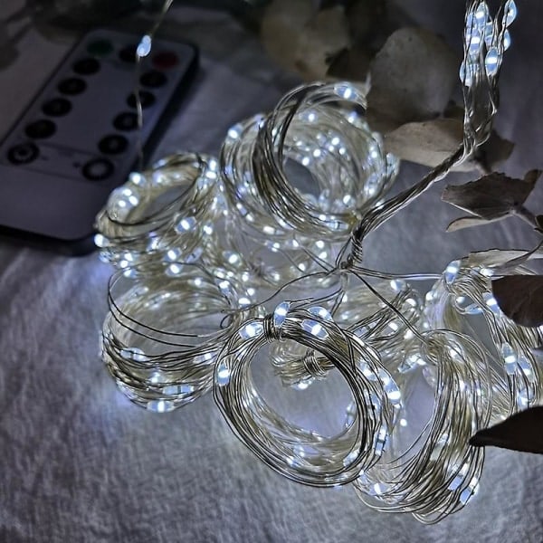 1mx3m USB Festoon Lysstreng Julepynt Fe-Garland Gardin Til Hjemmet Ferie Dekorativt Nytårslampe Kold Hvid
